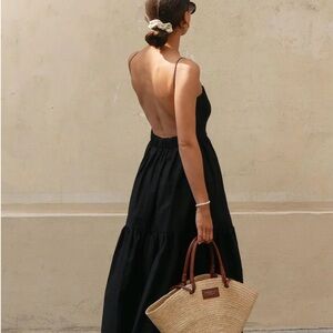 Commense backless dress Black Maxi Dress Small
